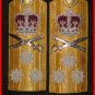 NEW UK NAVY HARD SHOULDER BOARDS 3 STARS VICE ADMIRAL RANK - HI QUALITY CP MADE