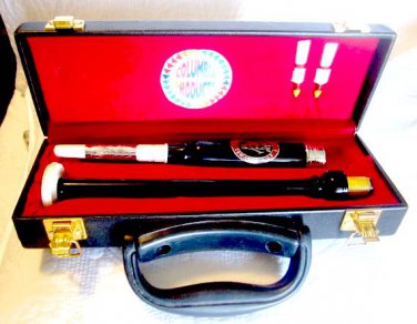 SCOTTISH BAGPIPE CHANTER African Black Wood With Hard Carry Case