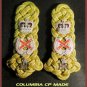 British FIELD MARSHALL SILVER ON GOLD Epaulettes Shoulder Boards Mylar - CP MADE