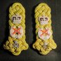 British FIELD MARSHALL SILVER ON GOLD Epaulettes Shoulder Boards Mylar - CP MADE