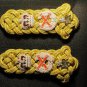 British FIELD MARSHALL SILVER ON GOLD Epaulettes Shoulder Boards Mylar - CP MADE