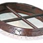 CP Brand New Bodhran Size 18" Hand Carved Natural Brown Rosewood Free Beater