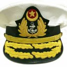 PAKISTAN NAVY ADMIRAL OFFICIAL WHITE HAT MOST SIZES - CP MADE QUALITY PAKISTAN NAVY ADMIRAL OFFICIAL WHITE HAT MOST SIZES - CP MADE QUALITY
