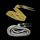 UK ROYAL NAVY AIGUILLETTES METALLIC GOLD & SILVER. NEW EXCELLENT QUALITY CP MADE UK ROYAL NAVY AIGUILLETTES METALLIC GOLD & SILVER. NEW EXCELLENT QUALITY CP MADE