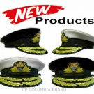 UK ROYAL NAVY ADMIRAL OFFICER WHITE OR BLACK HAT CAP NEW. ALL SIZES - CP MADE