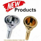 TUBA MOUTH PIECE GOLD OR SILVER COLUMBIA BRAND 18 SP, 18 GP, QUALITY SOUND