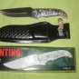 COLUMBIA CP Brand New Straight Stainless Fixed Blade Hunting Knife + Sheath 1024