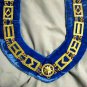 MASONIC REGALIA BLUE LODGE MASTER MASON DRESS METAL CHAIN COLLAR BLUE VELVET