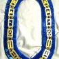 MASONIC REGALIA BLUE LODGE MASTER MASON DRESS METAL CHAIN COLLAR BLUE VELVET