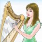 CP BRAND NEW 22 STRING 33" HIGH HARP WITH LEVERS FREE CARRY BAG & SHIP IN USA