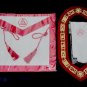MASONIC REGALIA SET ROYAL ARCH APRON  COLLAR & GLOVES PAIR CP MADE