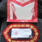 MASONIC REGALIA SET ROYAL ARCH APRON  COLLAR & GLOVES PAIR CP MADE