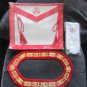 MASONIC REGALIA SET ROYAL ARCH APRON  COLLAR & GLOVES PAIR CP MADE