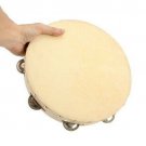 Church TAMBOURINES 10 Inches CP Brand New Single Row Jingles Goat Skin Heads