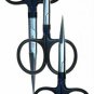 THREE MUST HAVE FLY TYING SCISSORS BLACK LOOPS TUNGSTEN CARBIDE TIPS - CP MADE