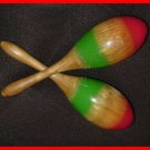 NEW WOODEN MARACAS PAIR MEDIUM SIZE CP BRAND 1st Quality Excellent Sound