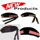 CP Brand GLENGARRY KILT HATS NO Badge / Dice BLACK WOOL Any Size, Superb Quality CP Brand GLENGARRY KILT HATS NO Badge / Dice BLACK WOOL Any Size, Superb Quality