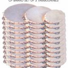 30 NEW CHURCH TAMBOURINES 10 Set X 3 Single Row Jingles Goat Skin Heads CP Brand