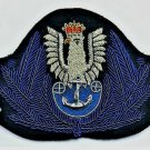 POLAND NAVY OFFICER HAT CAP BLUE BADGE NEW HAND EMBROIDERED CP MADE FREE SHIP US POLAND NAVY OFFICER HAT CAP BLUE BADGE NEW HAND EMBROIDERED CP MADE FREE SHIP US
