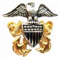 USA NAVY OFFICER METAL HAT CAP BADGE, CAPTAIN ADMIRAL HAT METAL BADGE - HI QUALITY - CP MADE