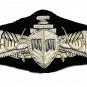 US SURFACE NAVY OFFICERS HAND EMBROIDERED NEW GOLD SILVER BULLION BADGE CP MADE