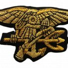 US NAVY SEAL HAND EMBROIDERED GOLD BULLION BADGE - EXCELLENT QUALITY CP BRAND US NAVY SEAL HAND EMBROIDERED GOLD BULLION BADGE - EXCELLENT QUALITY CP BRAND