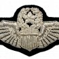 US AIR FORCE COMMAND PILOT WINGS SILVER BULLION BADGE 3 INCHES - CP BRAND