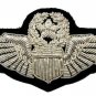 US AIR FORCE COMMAND PILOT WINGS SILVER BULLION BADGE 3 INCHES - CP BRAND