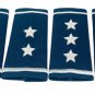US AIR FORCE MALE GENERAL'S AUTHENTIC SILVER BULLION SHOULDER EPAULETS - CP MADE