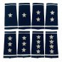 US AIR FORCE MALE GENERAL'S AUTHENTIC SILVER BULLION SHOULDER EPAULETS - CP MADE