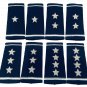 US AIR FORCE MALE GENERAL'S AUTHENTIC SILVER BULLION SHOULDER EPAULETS - CP MADE