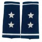US AIR FORCE MALE GENERAL'S AUTHENTIC SILVER BULLION SHOULDER EPAULETS - CP MADE