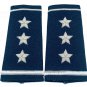 US AIR FORCE MALE GENERAL'S AUTHENTIC SILVER BULLION SHOULDER EPAULETS - CP MADE