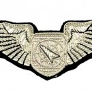US AIR FORCE BATTLE MANAGER OFFICER PILOT CHEST WING SILVER BULLION 3" CP BRAND