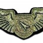 US AIR FORCE BATTLE MANAGER OFFICER PILOT CHEST WING SILVER BULLION 3" CP BRAND