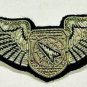 US AIR FORCE BATTLE MANAGER OFFICER PILOT CHEST WING SILVER BULLION 3" CP BRAND