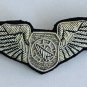 US AIR FORCE BATTLE MANAGER OFFICER PILOT CHEST WING SILVER BULLION 3" CP BRAND
