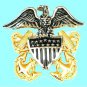 USA NAVY OFFICER HAT CAP CAPTAIN ADMIRAL HAT METAL BADGE - HI QUALITY - CP MADE