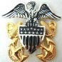 USA NAVY OFFICER HAT CAP CAPTAIN ADMIRAL HAT METAL BADGE - HI QUALITY - CP MADE