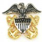 USA NAVY OFFICER HAT CAP CAPTAIN ADMIRAL HAT METAL BADGE - HI QUALITY - CP MADE