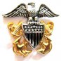 USA NAVY OFFICER HAT CAP CAPTAIN ADMIRAL HAT METAL BADGE - HI QUALITY - CP MADE