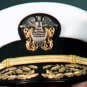 USA NAVY OFFICER HAT CAP CAPTAIN ADMIRAL HAT METAL BADGE - HI QUALITY - CP MADE