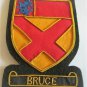 BRUCE SCOTTISH CLAN NAME BADGE GOLD SILVER BULLION NEW HAND EMBROIDERED CP MADE