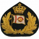 NEW DUTCH SHELL OIL FREIGHTER OCEAN LINE CREW CAPTAIN UNIFORM HAT CAP BADGE (CP)