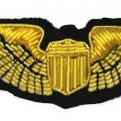 US AIR FORCE PILOT WINGS GOLD BULLION BADGE 3 INCHES - CP BRAND FREE USA SHIP