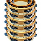 SIX SETS OF TWO CHURCH TAMBOURINES CP Brand New Quality Sound Wooden CP Made