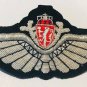 NORWAY AIR FORCE PILOT SILVER BULLION WIRE WING  EXCELLENT QUALITY CP BRAND