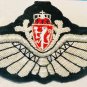 NORWAY AIR FORCE PILOT SILVER BULLION WIRE WING  EXCELLENT QUALITY CP BRAND