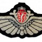 NORWAY AIR FORCE PILOT SILVER BULLION WIRE WING  EXCELLENT QUALITY CP BRAND