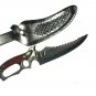 COLUMBIA CP Brand New Straight Stainless Fixed Blade Hunting Knife + Sheath 1023